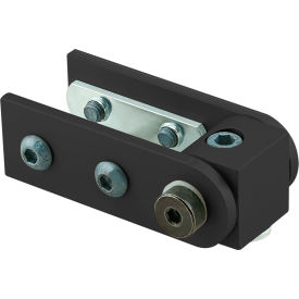25 Series 90 Degree Right Angle Living Hinge w/ Straight Arm, Black