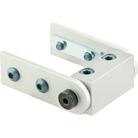 25 Series Right Angle Universal Living Hinge w/ Straight Arms, Clear