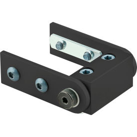 25 Series Right Angle Universal Living Hinge w/ Start Arm, Black