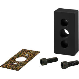15 Series 1.5" x 3" End Mount Pressure Manifold Plate w/ 3/8" NPT, Black