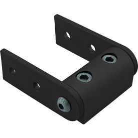 25 Series Universal Standard Structural Pivot Assembly with Dual Straight Arms, Black