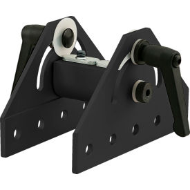 25 Series 180 Degree Wide Double Pivot Bracket Assembly with "L" Handle, Black Anodize