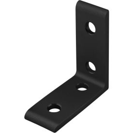25 Series 4 Hole Tall Inside Corner Bracket, Black Anodize