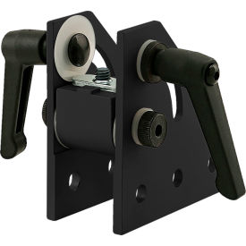 25 Series 90 Degree Double Pivot Bracket Assembly with "L" Handles, Black Anodize
