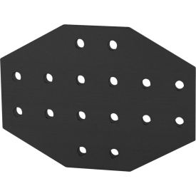 25 Series 16 Hole Cross Flat Plate, Black