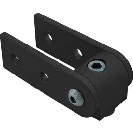 25 Series 90 Degree Standard Structural Pivot Assembly with Dual Straight Arms, Black