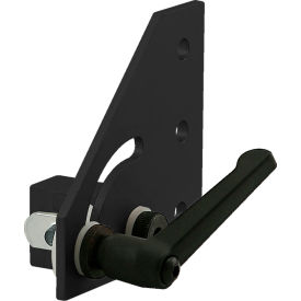25 Series 90 Degree Left Hand Pivot Bracket Assembly with "L" Handle, Black Anodize