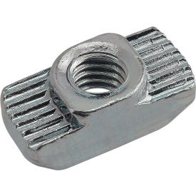 30 Series M5 Hammer Nut, Boss Height 1.5mm, Slot 8, Zinc Plate, Bright