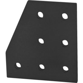 25 Series 7 Hole 90 Degree Angled Stacked Flat Plate, Black Anodize
