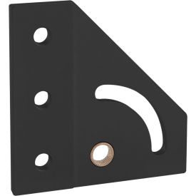 25 Series 90 Degree Left Hand Pivot Bracket Plate, Black Anodize