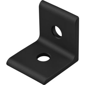 25 Series 2 Hole Lite Inside Corner Bracket, Black Anodize