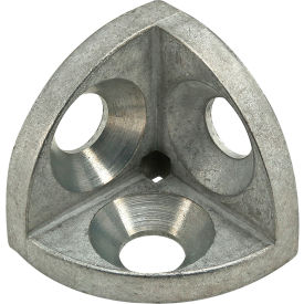 30 Series 3-Way Connection Angle, Die Cast, Profile 30, 8 Slot