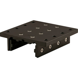 25 Series Long Double Flange Linear Bearing, 4 Slot Mount, Black
