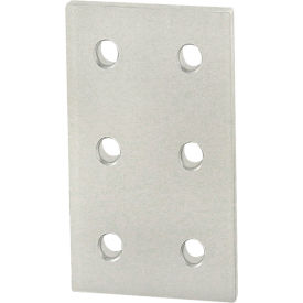 25 Series Aluminum 6 Hole Rectangular Flat Plate, Clear