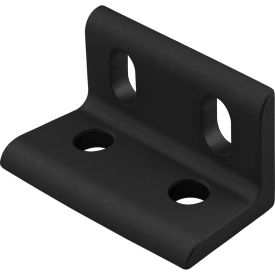 25 Series 4 Hole Wide Slotted Inside Corner Bracket, Black