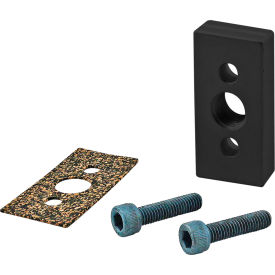 25 Series 25mm x 50mm 1/4" Npt End Mount Pressure Manifold Plate, Black