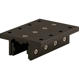 25 Series Long Double Flange Linear Bearing, 3 Slot Mount, Black