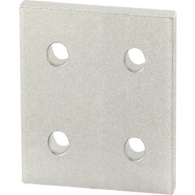 25 Series Aluminum 4 Hole Square Flat Plate, Clear