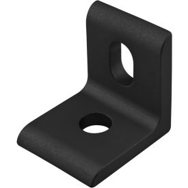 25 Series 2 Hole Slotted Inside Corner Bracket, Black