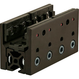 25 Series Long Single Unibearing Assembly on 25-2525 X 100MM, Black