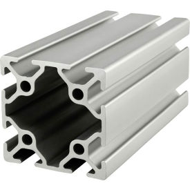 25 Series 50mm x 50mm Eight Slot T-Slotted Extrusion Profile, 118-1/8" Bar, Clear