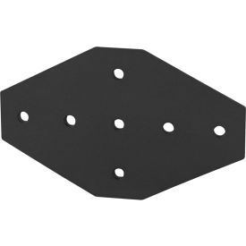 30 Series 7 Hole Cross Joining Plate Black Anodize