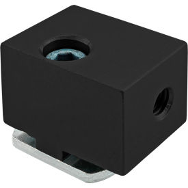 40 Series Aluminum Panel Mount Block, Black