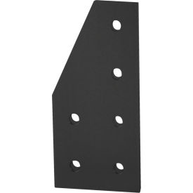 40 Series 90 Degree Angled Stacked Flat Plate with 6 Hole, Black