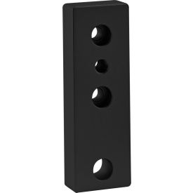 40 Series 4 Hole Leveling Anchoring Base Plate, M10 Tap, Black Anodize