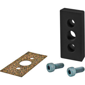 40 Series 3-Hole Pressure Manifold Feed Plate, Black Anodize