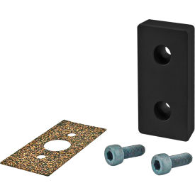 40 Series 2-Hole Pressure Manifold Stopper Plate, Black Anodize