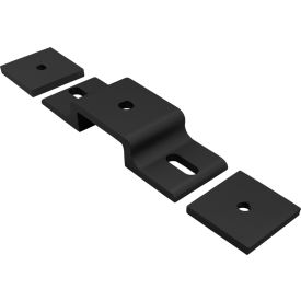 40 Series Double Arm Narrow Mesh Retainer with Narrow Backing Plate, Black