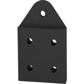 40 Series 5 Hole Recessed Triangular Pivot Plate, Black Anodize