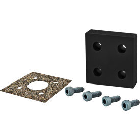 40 Series 4-Hole Pressure Manifold Stopper Plate, Black Anodize