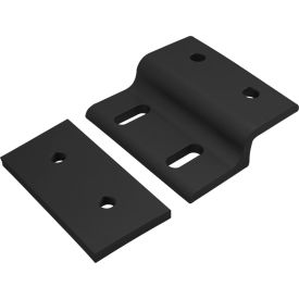 40 Series Single Arm Wide Mesh Retainer with Wide Backing Plate, Black