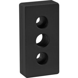 40 Series 3 Hole Center Tap Base Plate, Black Anodize