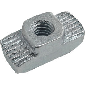 30 Series Hammer Nut, M4, Boss Height 1.5mm, Slot 8, Zinc Plate, Bright