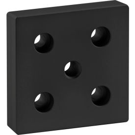 40 Series 5 Hole Center Tap Base Plate, Black Anodize