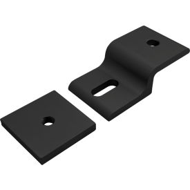 40 Series Single Arm Narrow Mesh Retainer with Narrow Backing Plate, Black
