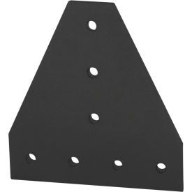 40 Series Aluminum Tee Flat Plate with 7 Hole, Black