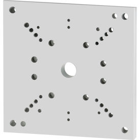 40 40 Series 005-CP Cobot Mounting Plate, Anodized Aluminum 12"L x 12"W, Silver