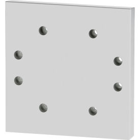 Universal Cobot Mounting Blank Plate, Anodized Aluminum 8"L x 8"W, Silver