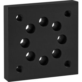 40 Series Leveling Caster Base Plate For 40-2716 & 40-2717, Black