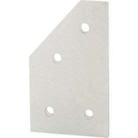 40 Series 4 Hole 45 Degree Angle Joining Plate, Clear