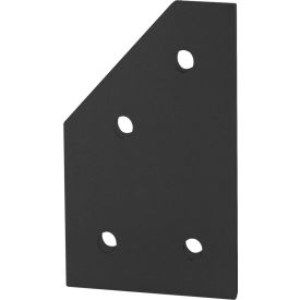 40 Series 4 Hole 45 Degree Angle Joining Plate, Black