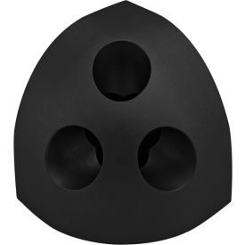 40 Series 3 Way Rounded Corner Connector, Black