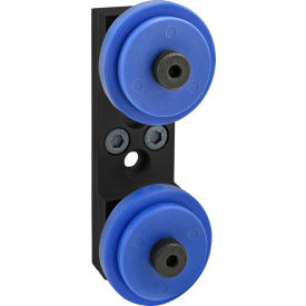 40 Series Dual Roller Wheel Bracket Assembly w/ 40-2290 Wheels, Black