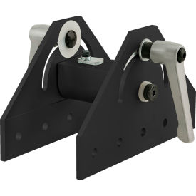 40 Series 180 Degree Wide Double Pivot Bracket Assembly with L Handles, Black