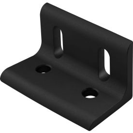 40 Series Slotted Inside Corner Bracket with 4 Hole, Black
