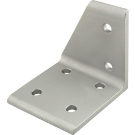 40 Series Right Aligned Inside Corner Bracket with 6 Hole, Clear